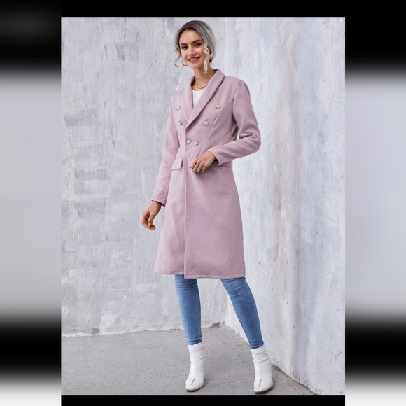 Dusty Pink Peacoat - Picture 2 of 12